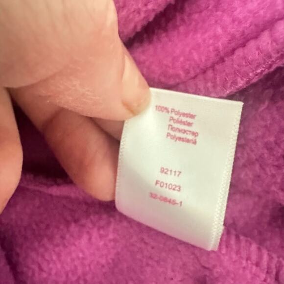 Woman Within Jacket Vest Womens 1X Full Zip Soft Fleece Outdoor Purple Hiking - Picture 6 of 6